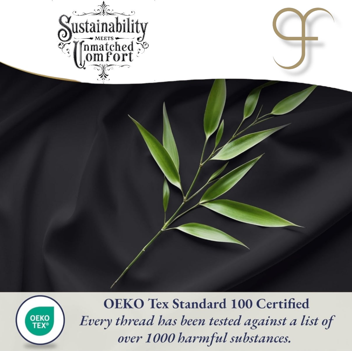 Double Size GF 100% Organic Bamboo 300tc Luxurious sateen weave Bedding Set Duvet Cover, Extra Deep 40cm Fitted Sheet, 2 x Pillow Cases