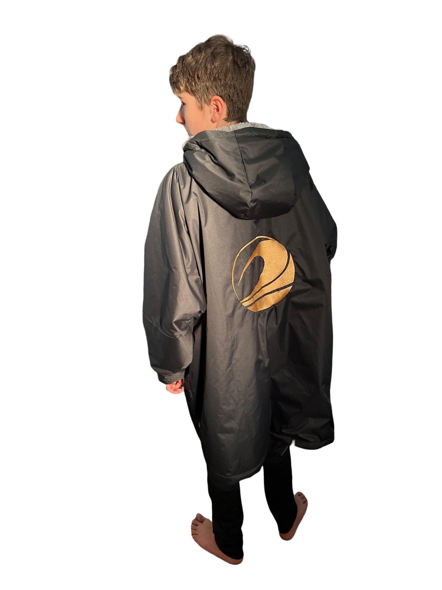 GF Large Dry Beach Changing Robe, Sherpa Fleece Lining - Waterproof, Windproof Oversized Coat - Swimming - Water-sports