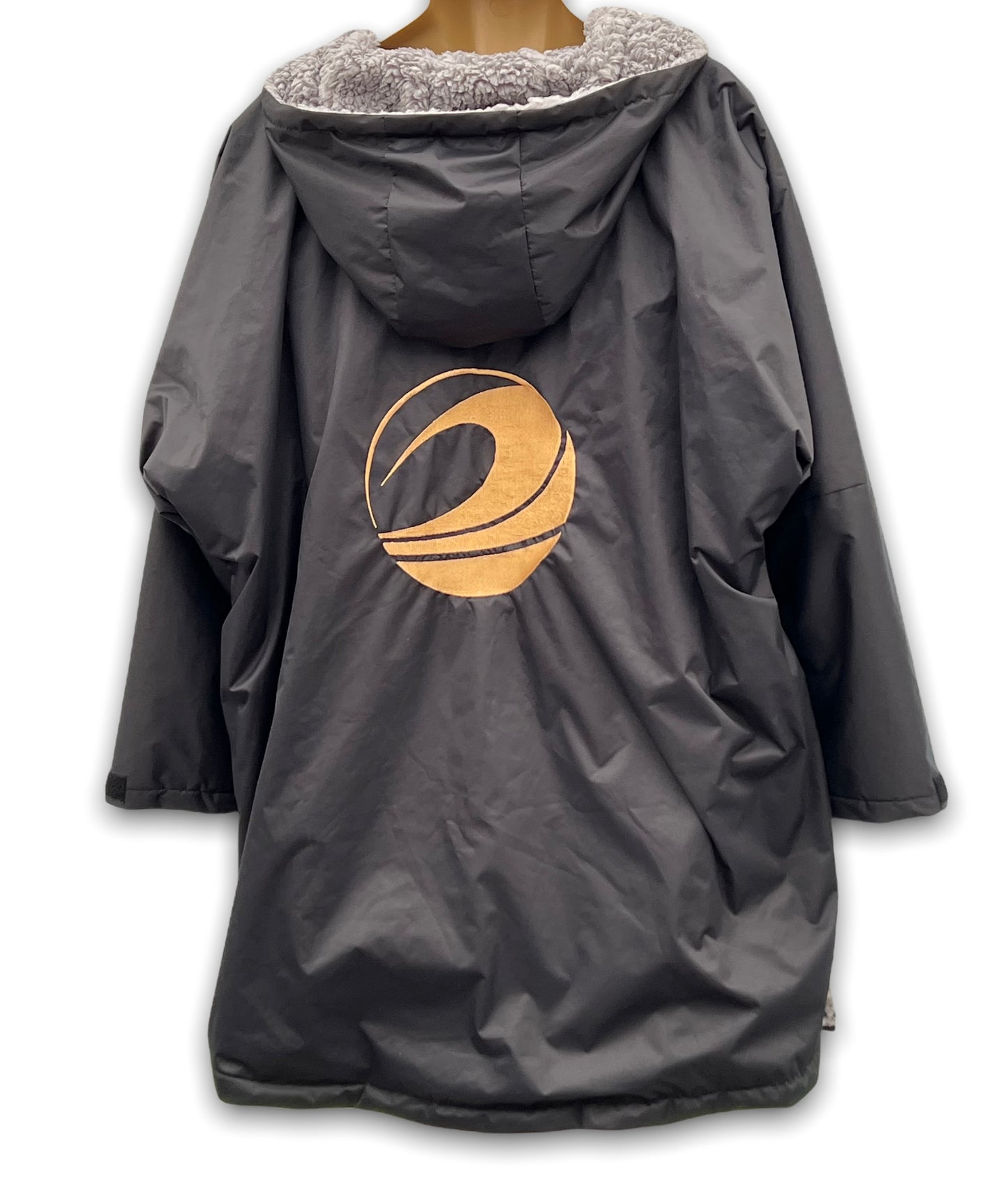 GF Large Dry Beach Changing Robe, Sherpa Fleece Lining - Waterproof, Windproof Oversized Coat - Swimming - Water-sports
