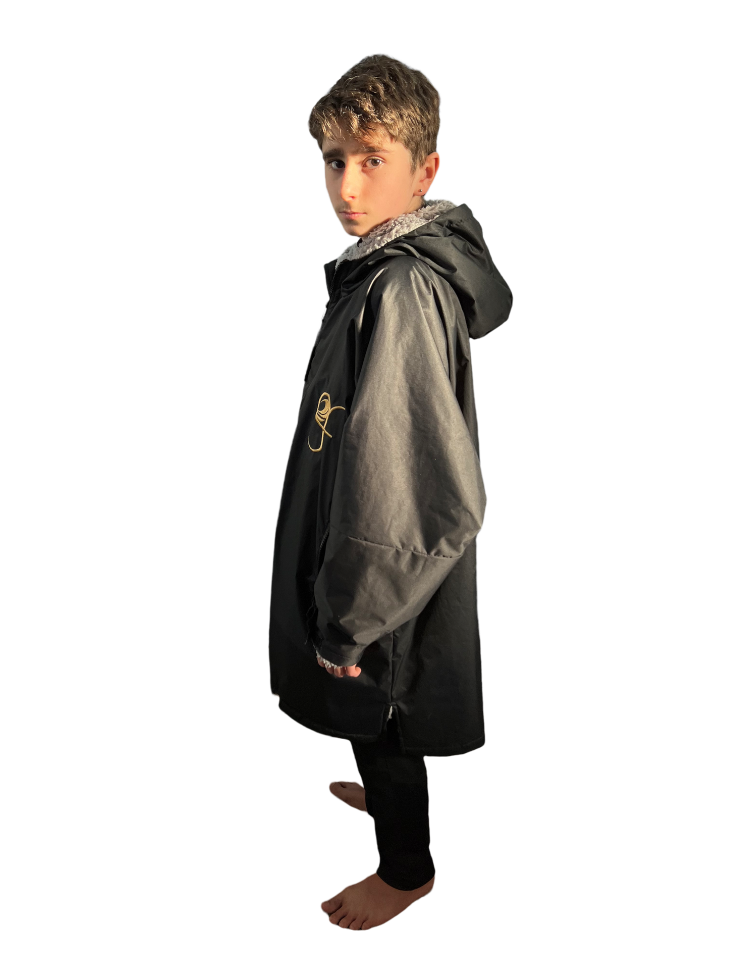 GF Large Dry Beach Changing Robe, Sherpa Fleece Lining - Waterproof, Windproof Oversized Coat - Swimming - Water-sports