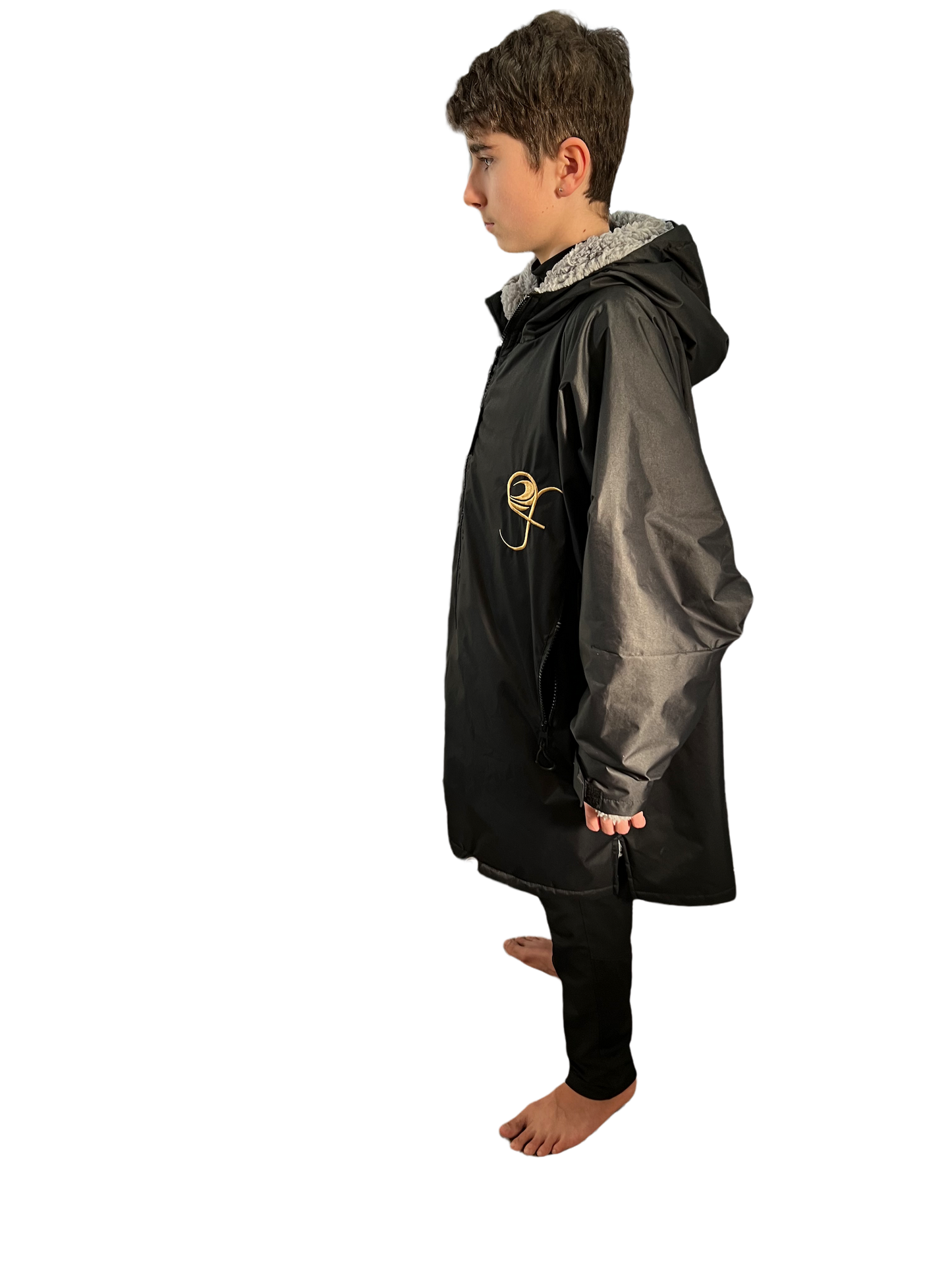GF Large Dry Beach Changing Robe, Sherpa Fleece Lining - Waterproof, Windproof Oversized Coat - Swimming - Water-sports