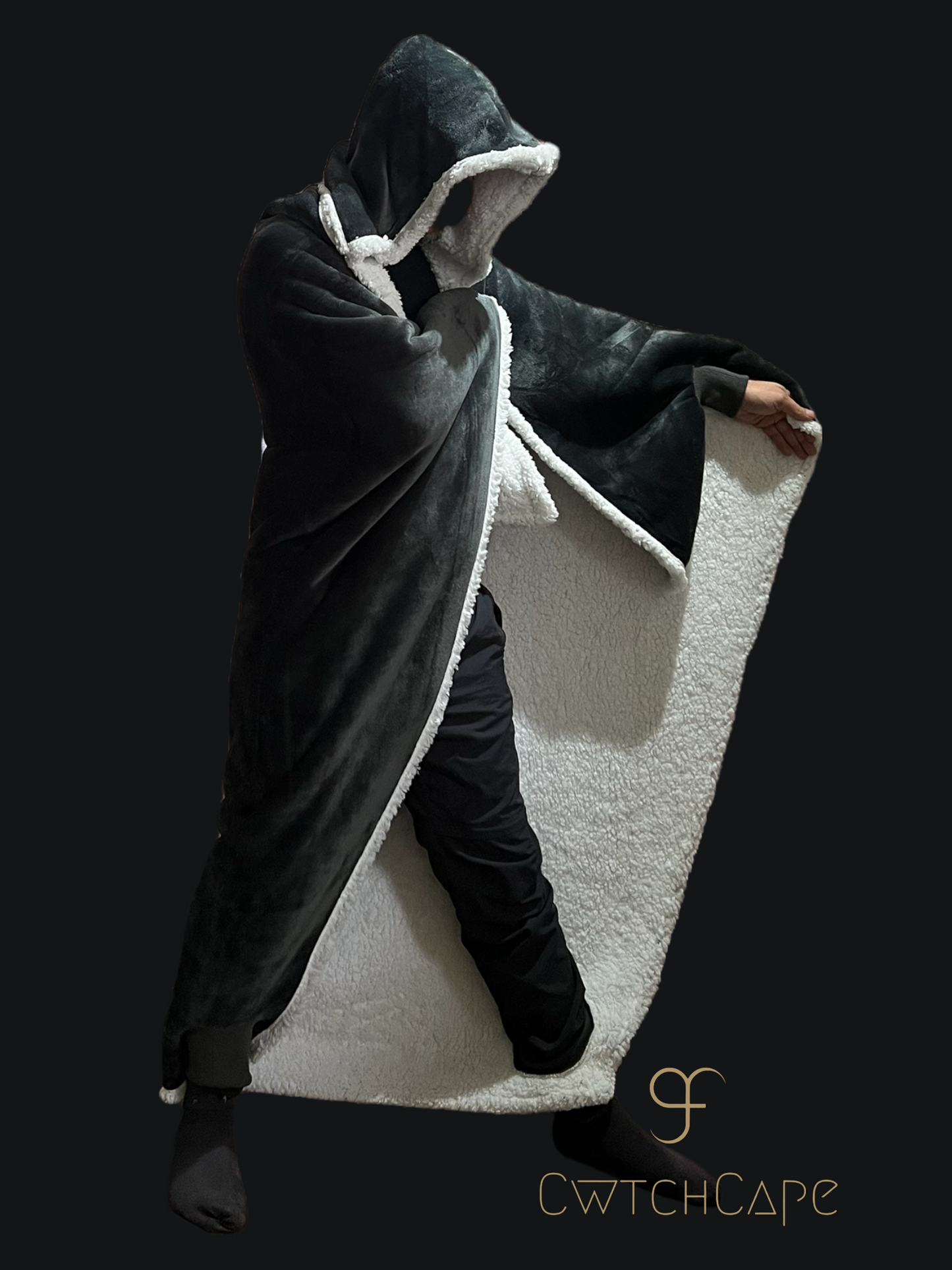 CwtchCape Sherpa fleece hoodie walkie blanket Adult 1 size fits all - 4 Colours