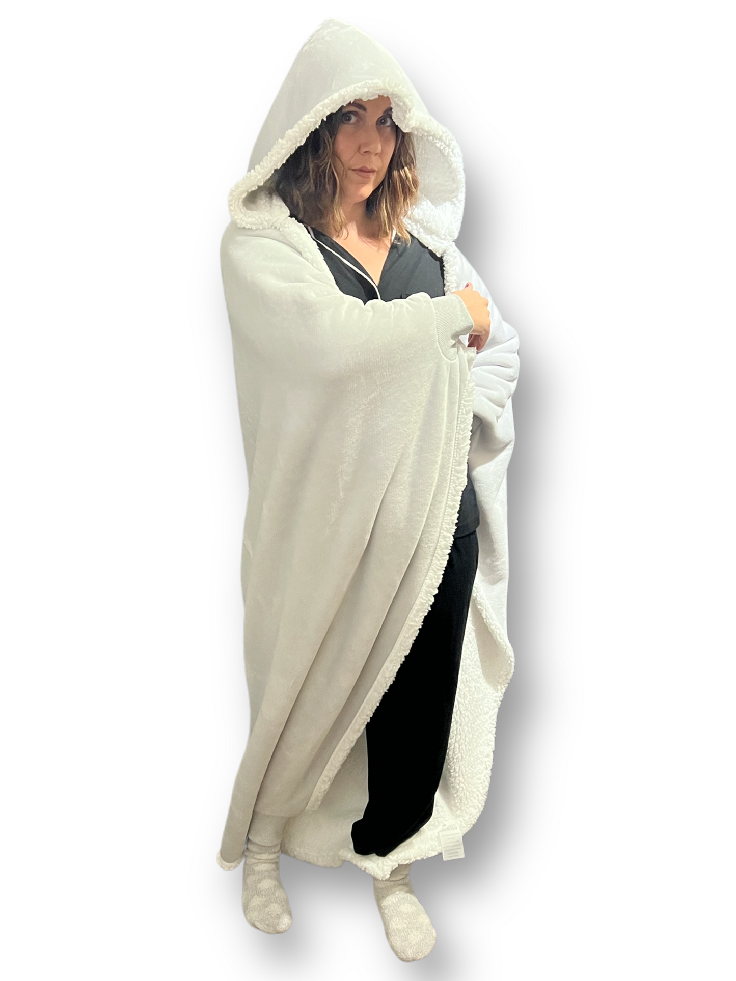 CwtchCape Sherpa fleece hoodie walkie blanket Adult 1 size fits all - 4 Colours