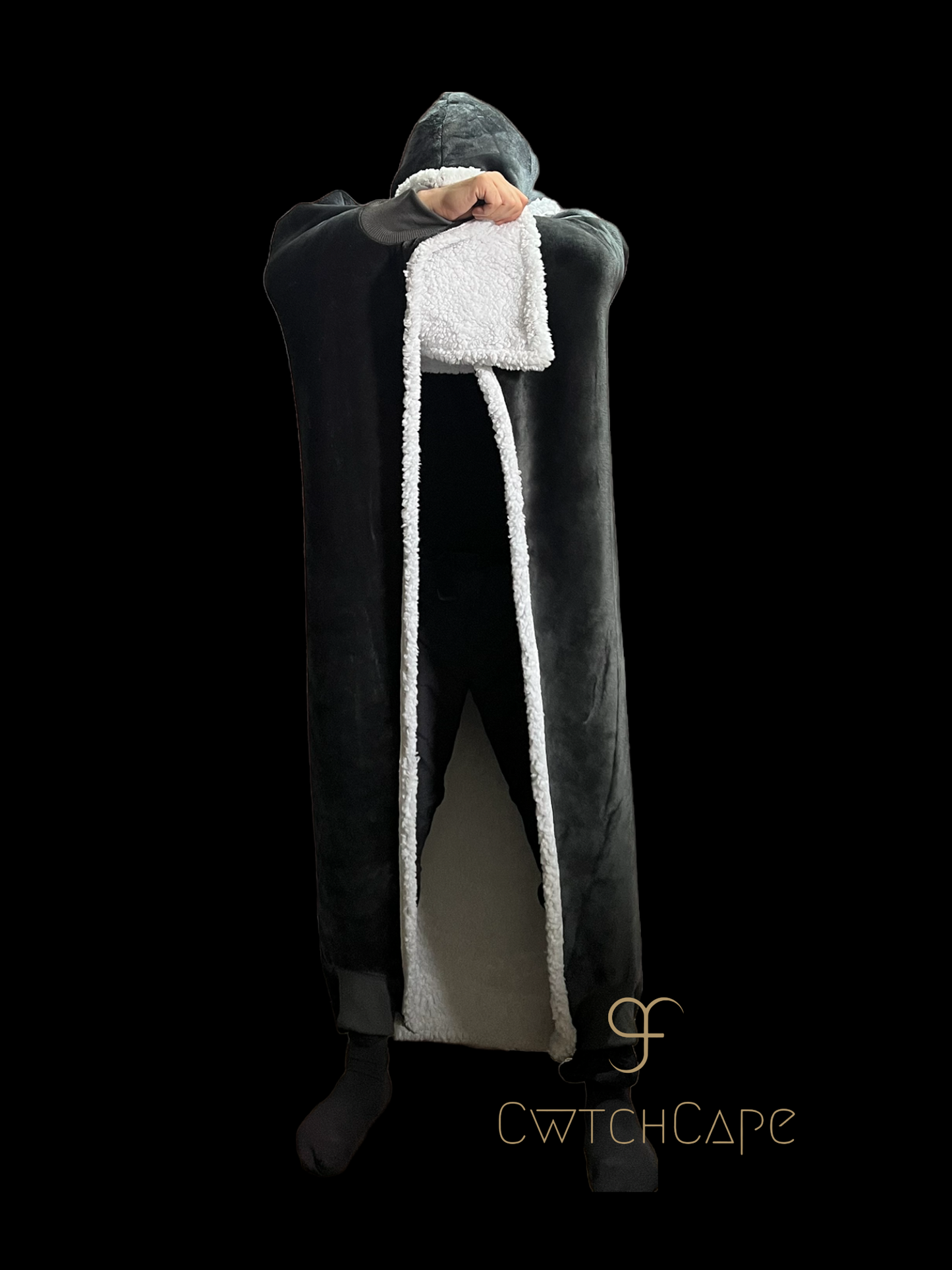 CwtchCape Sherpa fleece hoodie walkie blanket Adult 1 size fits all - 4 Colours