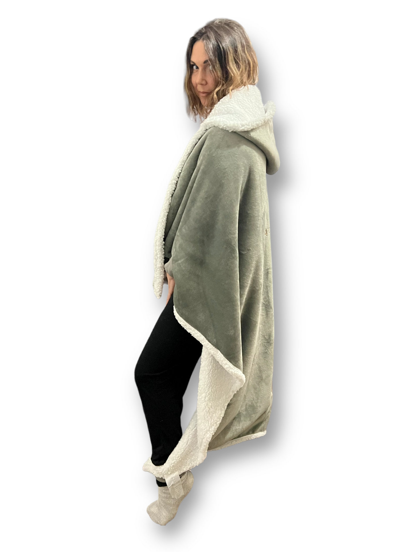 CwtchCape Sherpa fleece hoodie walkie blanket Adult 1 size fits all - 4 Colours