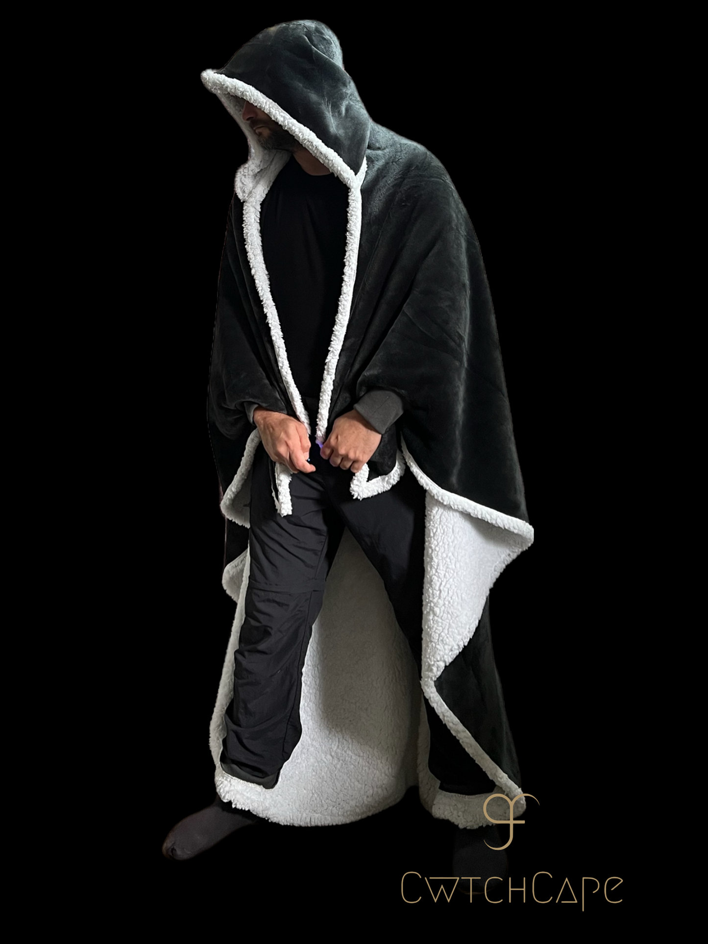 CwtchCape Sherpa fleece hoodie walkie blanket Adult 1 size fits all - 4 Colours