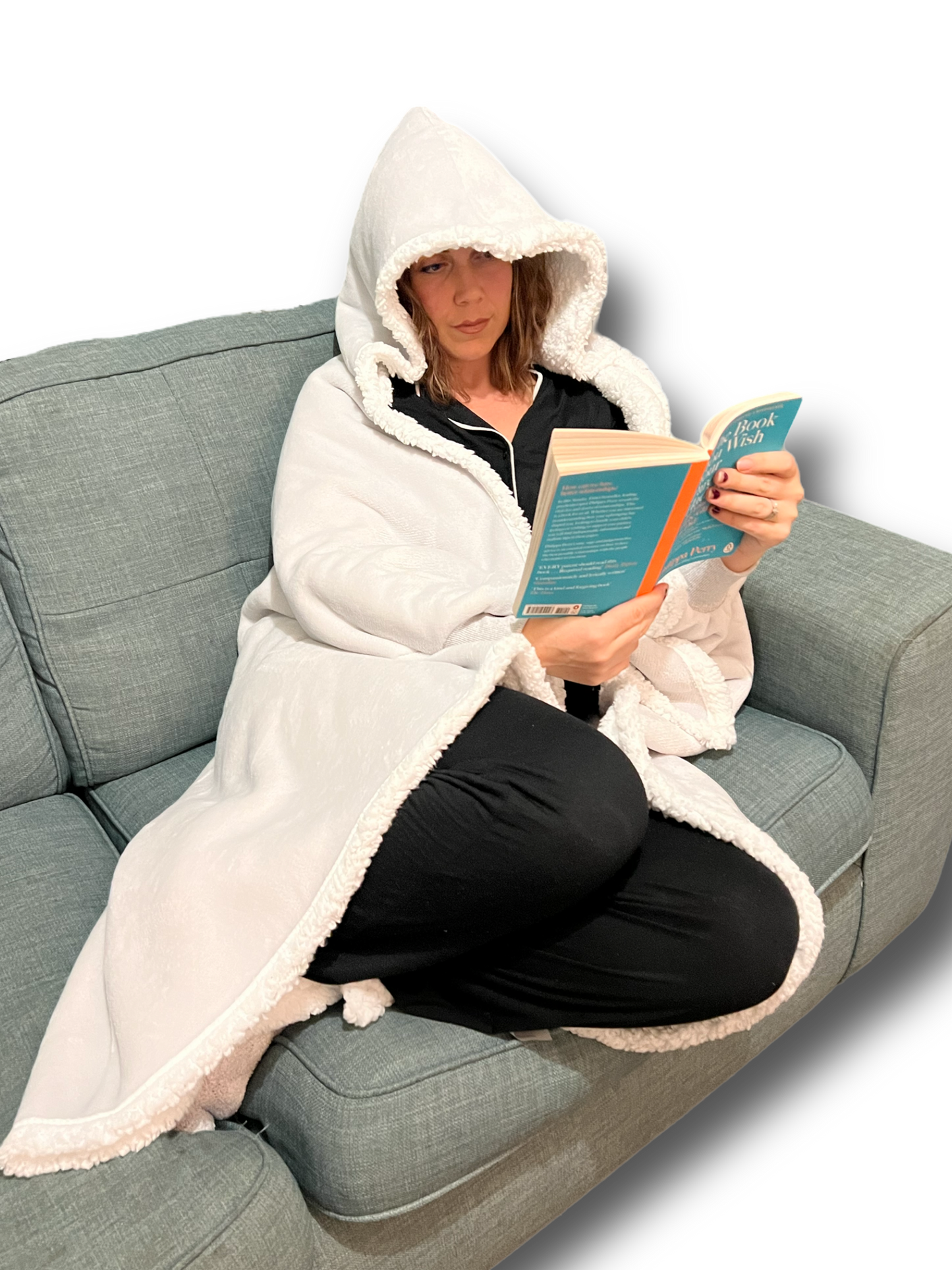 CwtchCape Sherpa fleece hoodie walkie blanket Adult 1 size fits all - 4 Colours