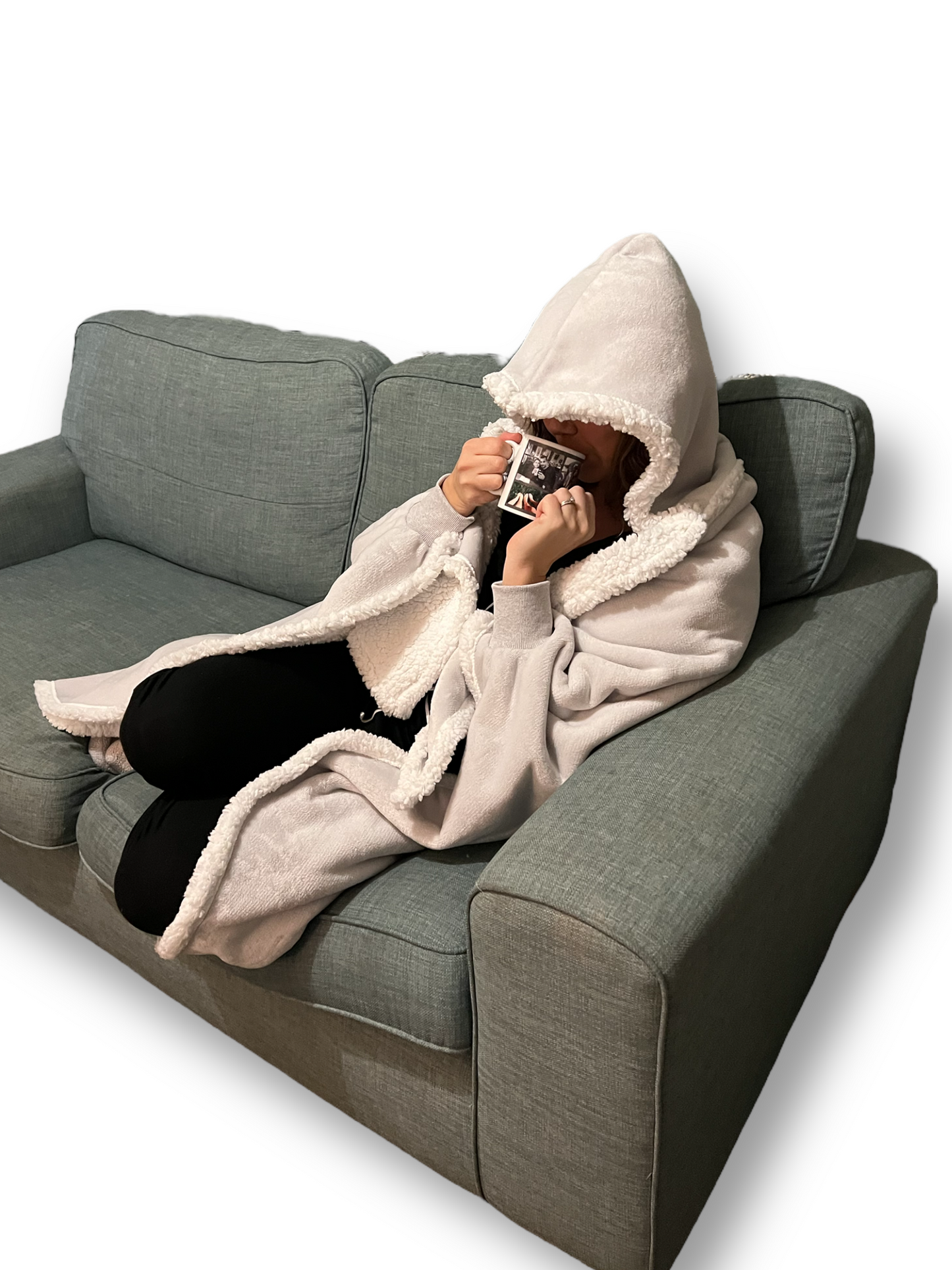 CwtchCape Sherpa fleece hoodie walkie blanket Adult 1 size fits all - 4 Colours