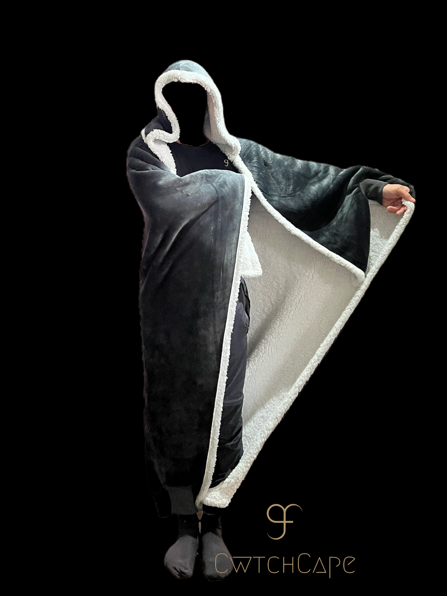 CwtchCape Sherpa fleece hoodie walkie blanket Adult 1 size fits all - 4 Colours