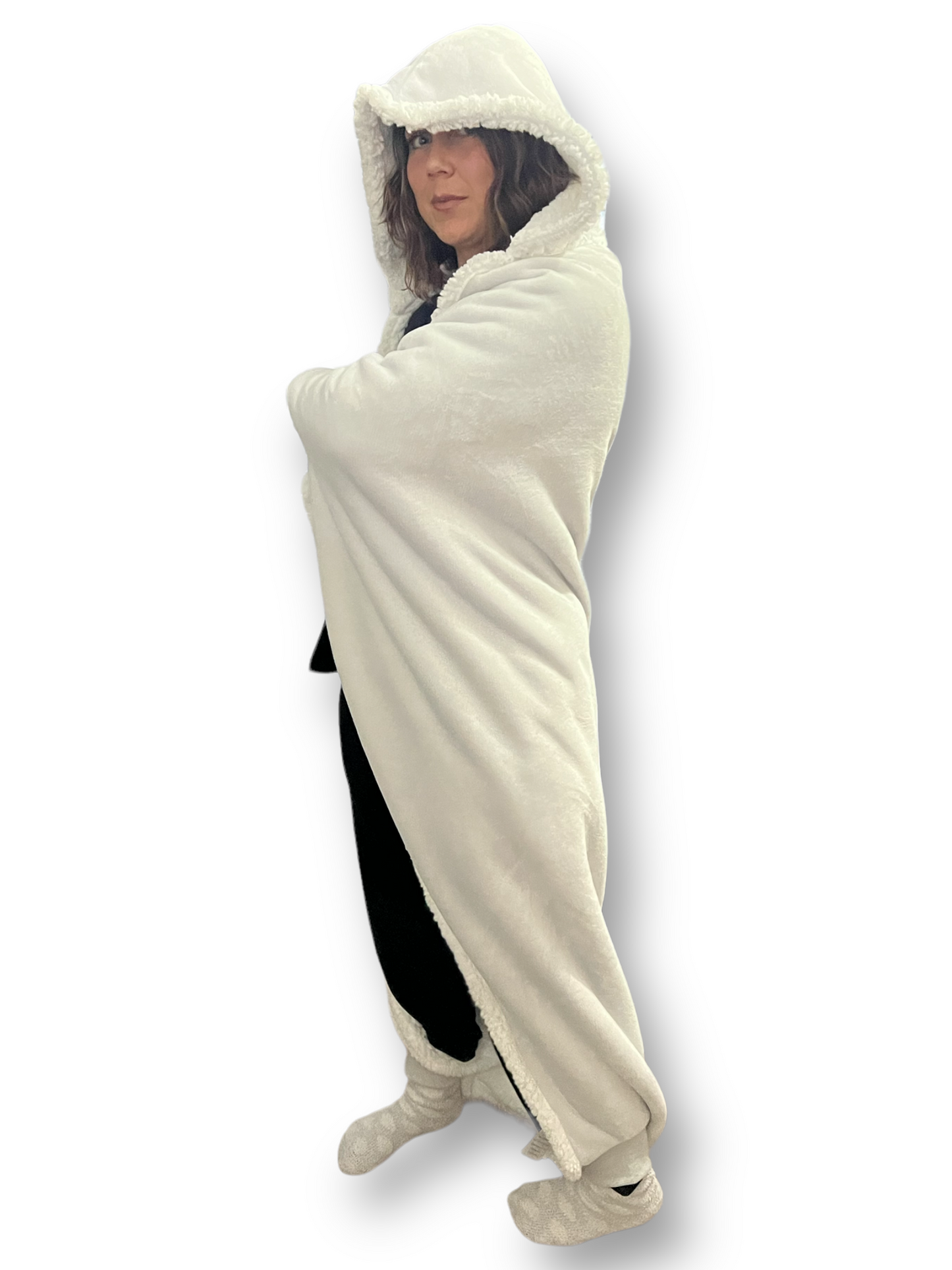 CwtchCape Sherpa fleece hoodie walkie blanket Adult 1 size fits all - 4 Colours