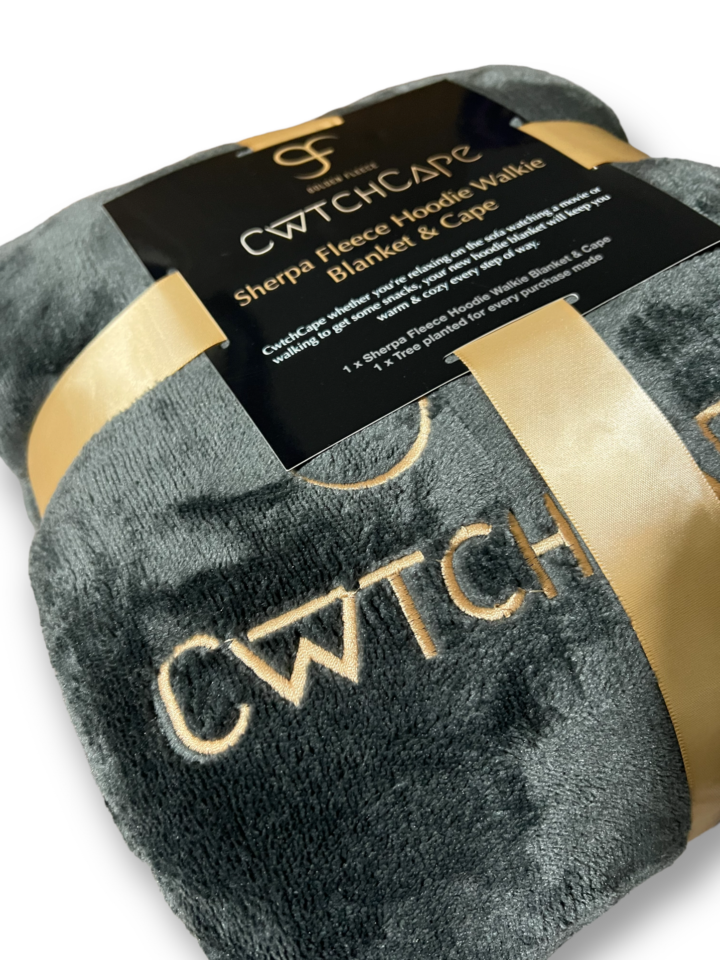 CwtchCape Sherpa fleece hoodie walkie blanket Adult 1 size fits all - 4 Colours