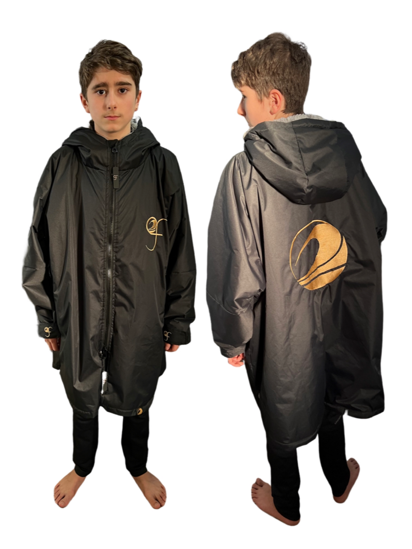 GF Large Dry Beach Changing Robe, Sherpa Fleece Lining - Waterproof, Windproof Oversized Coat - Swimming - Water-sports