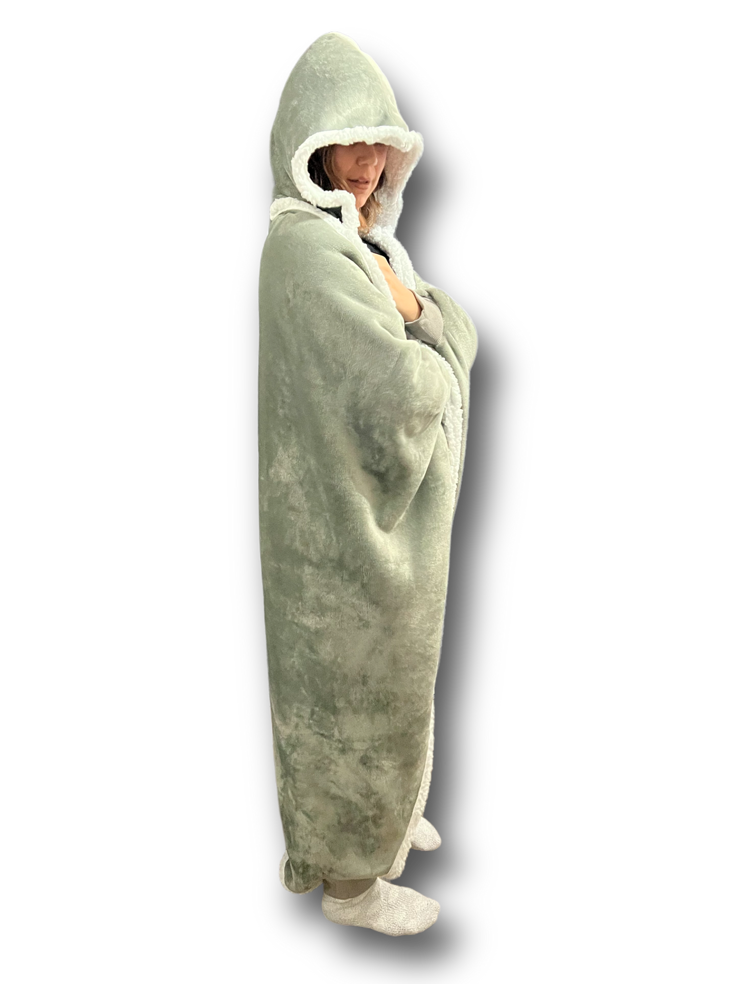 CwtchCape Sherpa fleece hoodie walkie blanket Adult 1 size fits all - 4 Colours
