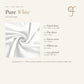 Pure White Bamboo Cot Bed Bedding Set