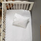Pure White Bamboo Cot Bed Bedding Set