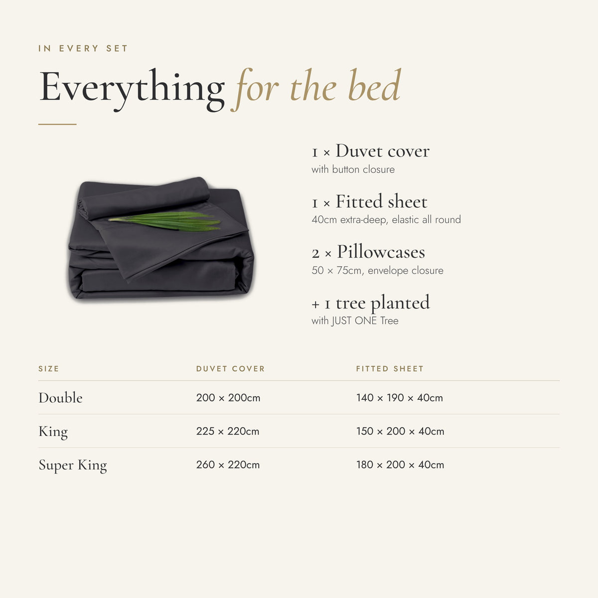 Slate Noir Bamboo Bedding Set