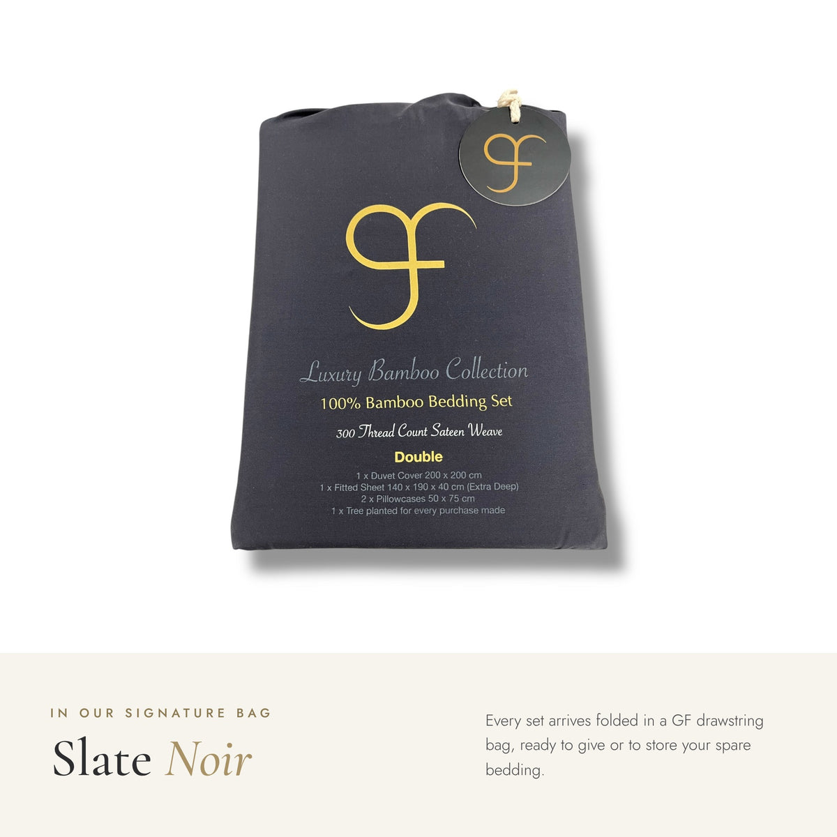 Slate Noir Bamboo Bedding Set