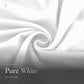 Pure White Bamboo Cot Bed Bedding Set