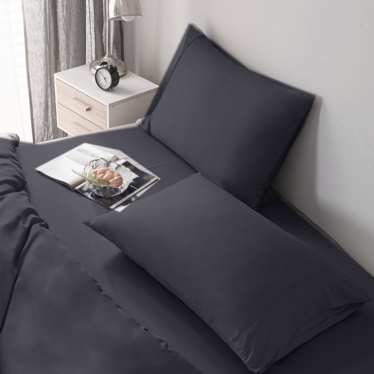 Slate Noir Bamboo Bedding Set