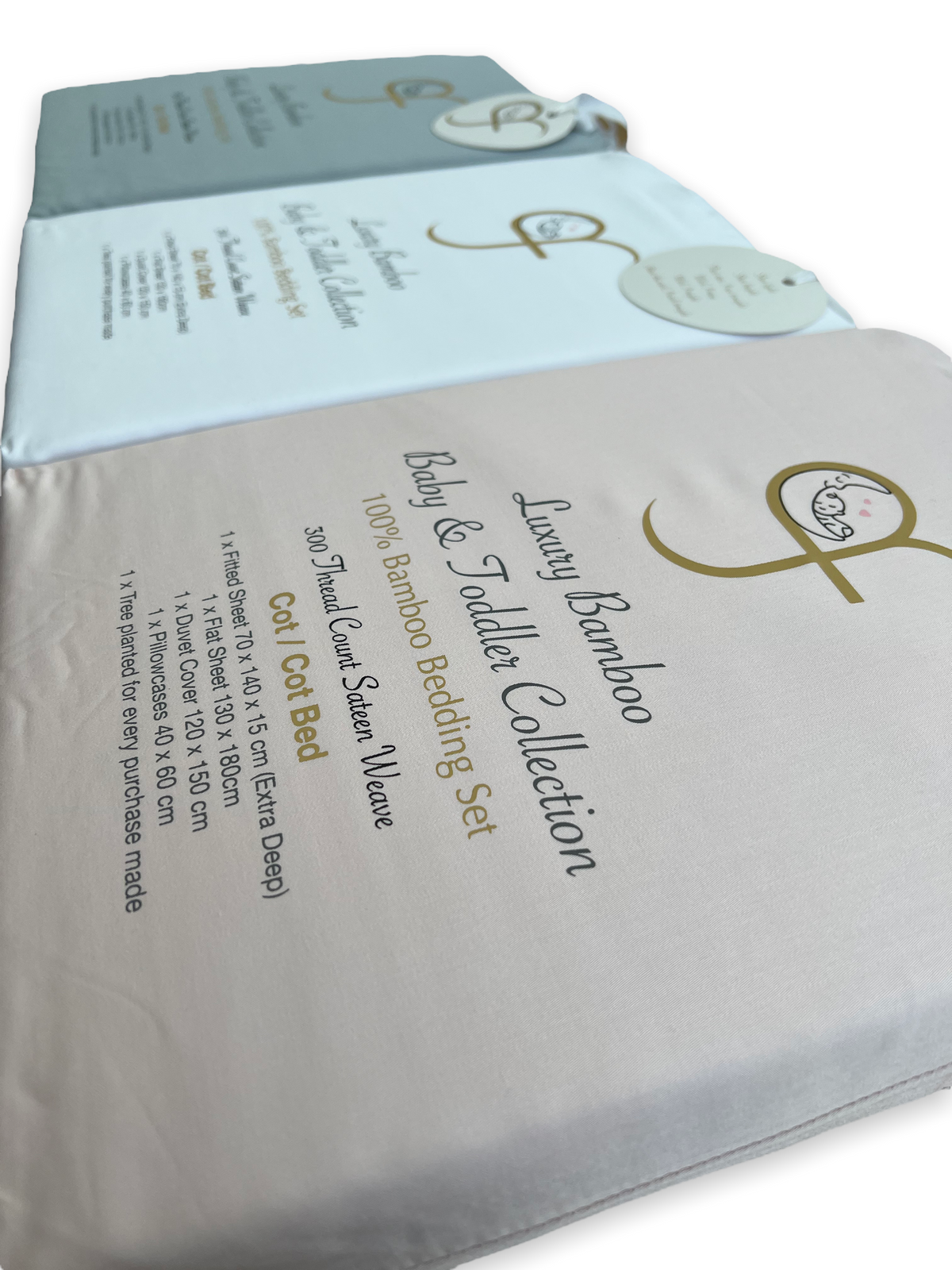 Light Pink Little Argonaut bamboo cot bed set by Golden Fleece
