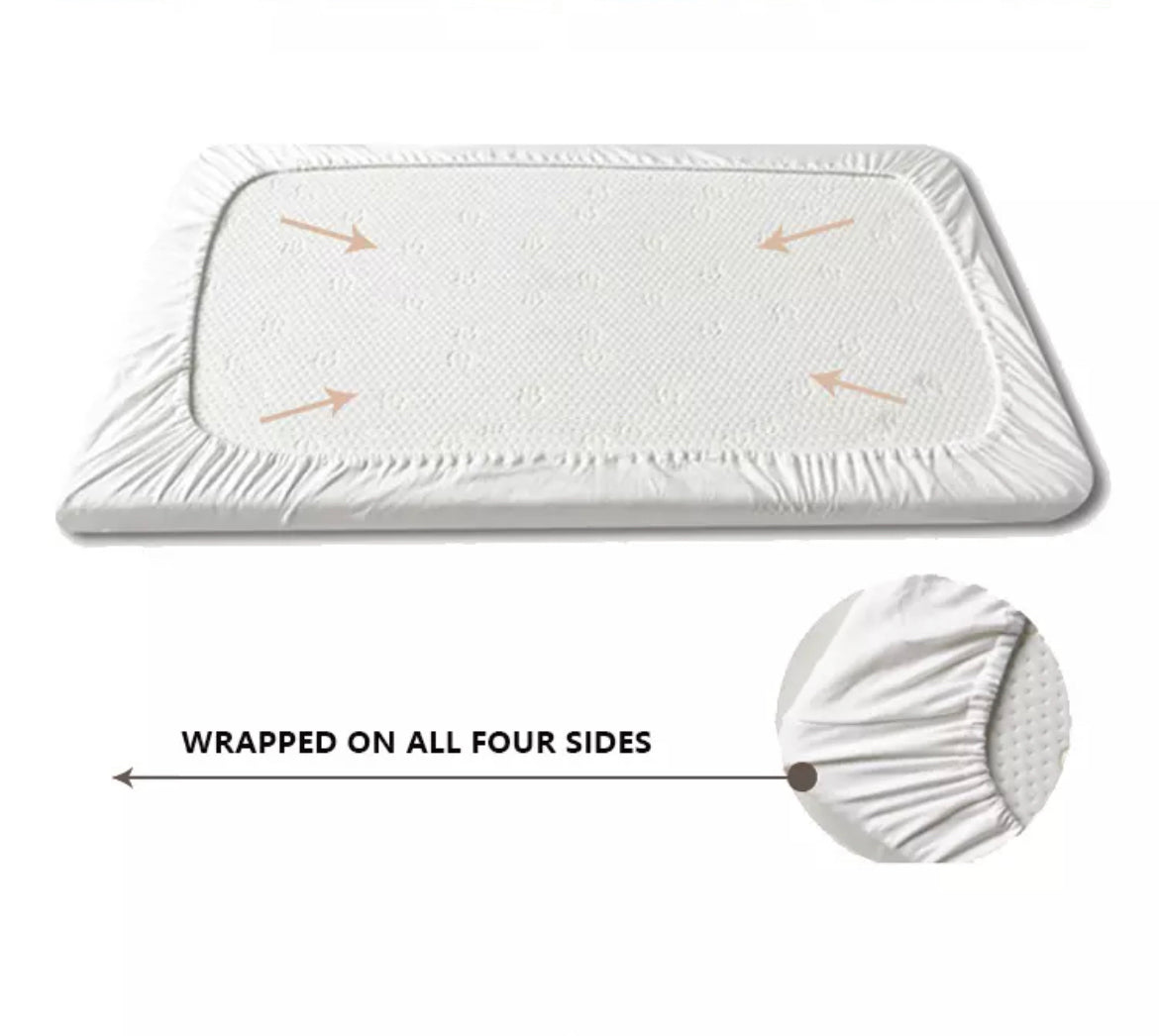 Pure White Little Argonaut bamboo cot bed set by Golden Fleece