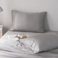 Grey Double GF 100% Organic Bamboo 300tc Luxurious sateen weave Bedding Set Duvet Cover, Extra Deep 40cm Fitted Sheet, 2 x Pillow Cases