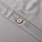 Grey Double GF 100% Organic Bamboo 300tc Luxurious sateen weave Bedding Set Duvet Cover, Extra Deep 40cm Fitted Sheet, 2 x Pillow Cases