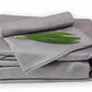 Grey Double GF 100% Organic Bamboo 300tc Luxurious sateen weave Bedding Set Duvet Cover, Extra Deep 40cm Fitted Sheet, 2 x Pillow Cases