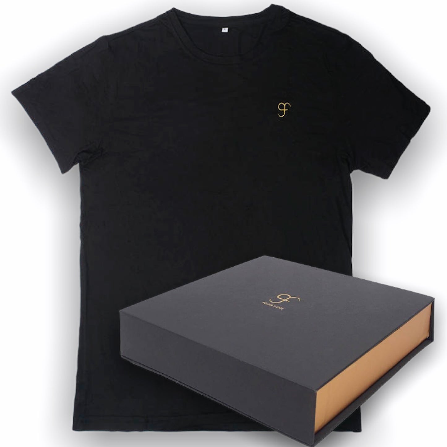 Small size Luxury Bamboo T-Shirt & Bamboo Socks Gift Box Set for Men & Women in a Handcrafted Magnetic Close Keepsake Box Black