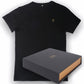 Medium size Luxury Bamboo T-Shirt & Bamboo Socks Gift Box Set for Men & Women in a Handcrafted Magnetic Close Keepsake Box Black