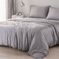 Grey Super King Size GF 100% Organic Bamboo 300tc Luxurious sateen weave Bedding Set Duvet Cover, Extra Deep 40cm Fitted Sheet, 2 x Pillow Cases