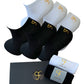 6 Pairs Bamboo Ankle Socks, 3 Black & 3 White Luxurious, Super Soft, Anti Sweat, Breathable, UK Size 6 to 10 LUXURY GF,.