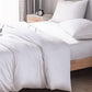 White Super King Size GF 100% Organic Bamboo 300tc Luxurious sateen weave Bedding Set Duvet Cover, Extra Deep 40cm Fitted Sheet, 2 x Pillow Cases