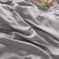 Grey Double GF 100% Organic Bamboo 300tc Luxurious sateen weave Bedding Set Duvet Cover, Extra Deep 40cm Fitted Sheet, 2 x Pillow Cases
