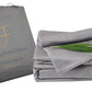 Grey Double GF 100% Organic Bamboo 300tc Luxurious sateen weave Bedding Set Duvet Cover, Extra Deep 40cm Fitted Sheet, 2 x Pillow Cases