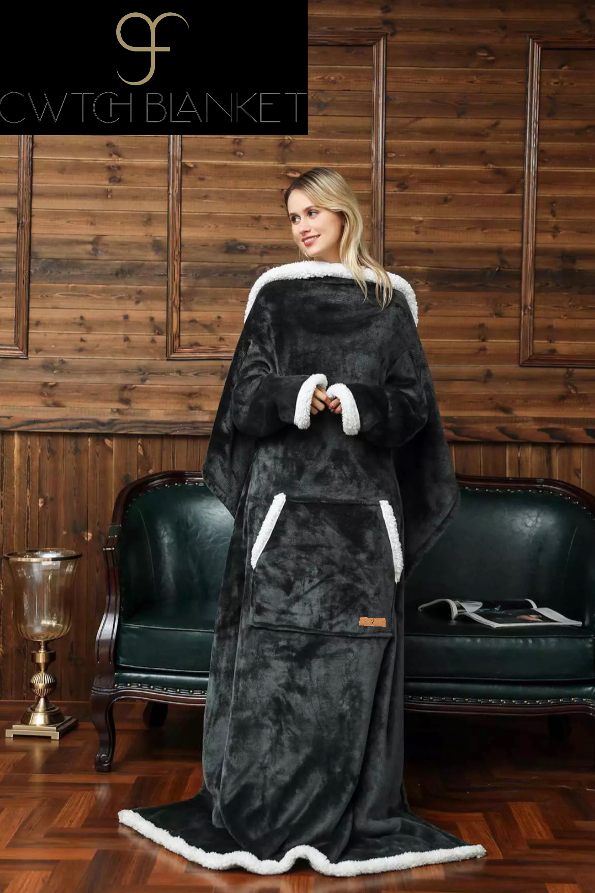 CwtchBlanket Giant 200cm x 170cm Extra Thick Sherpa Fleece TV