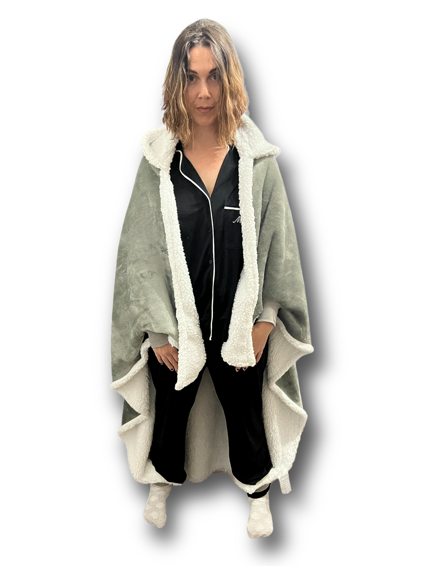 CwtchCape Sherpa fleece hoodie walkie blanket Adult 1 size fits all - 4 Colours