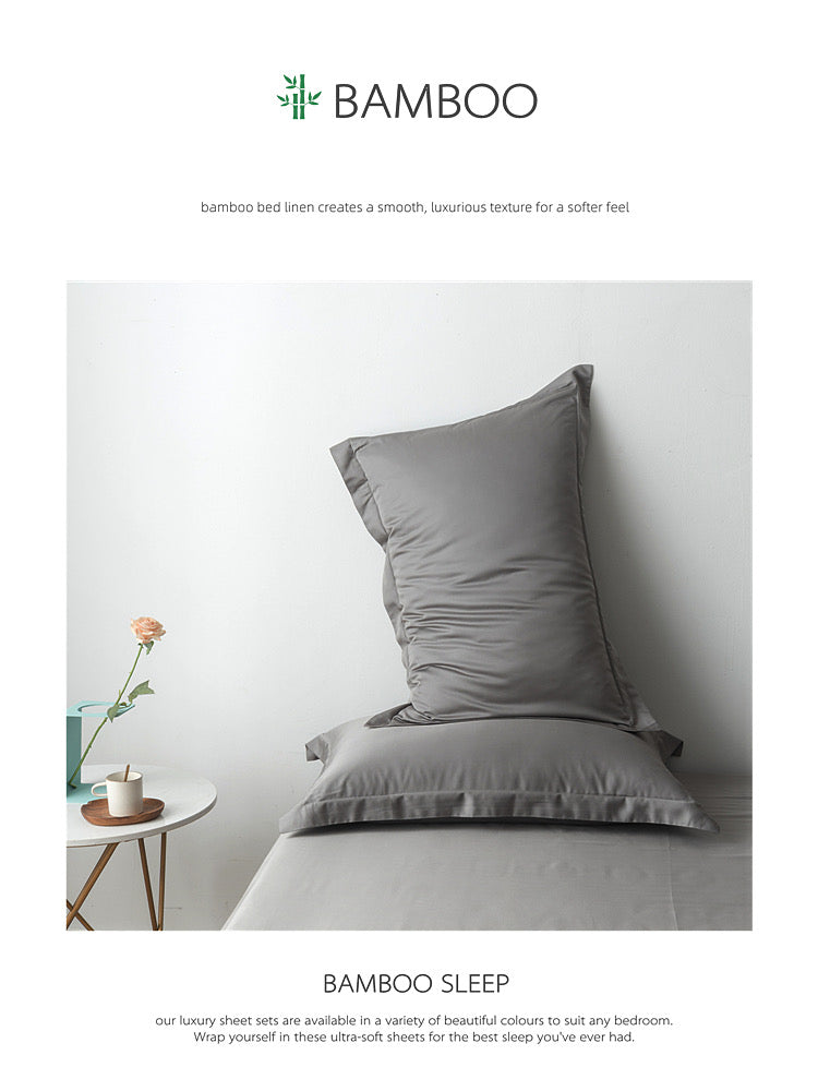 Golden Fleece 100% Organic Bamboo pillowcases x 2 option Grey or White